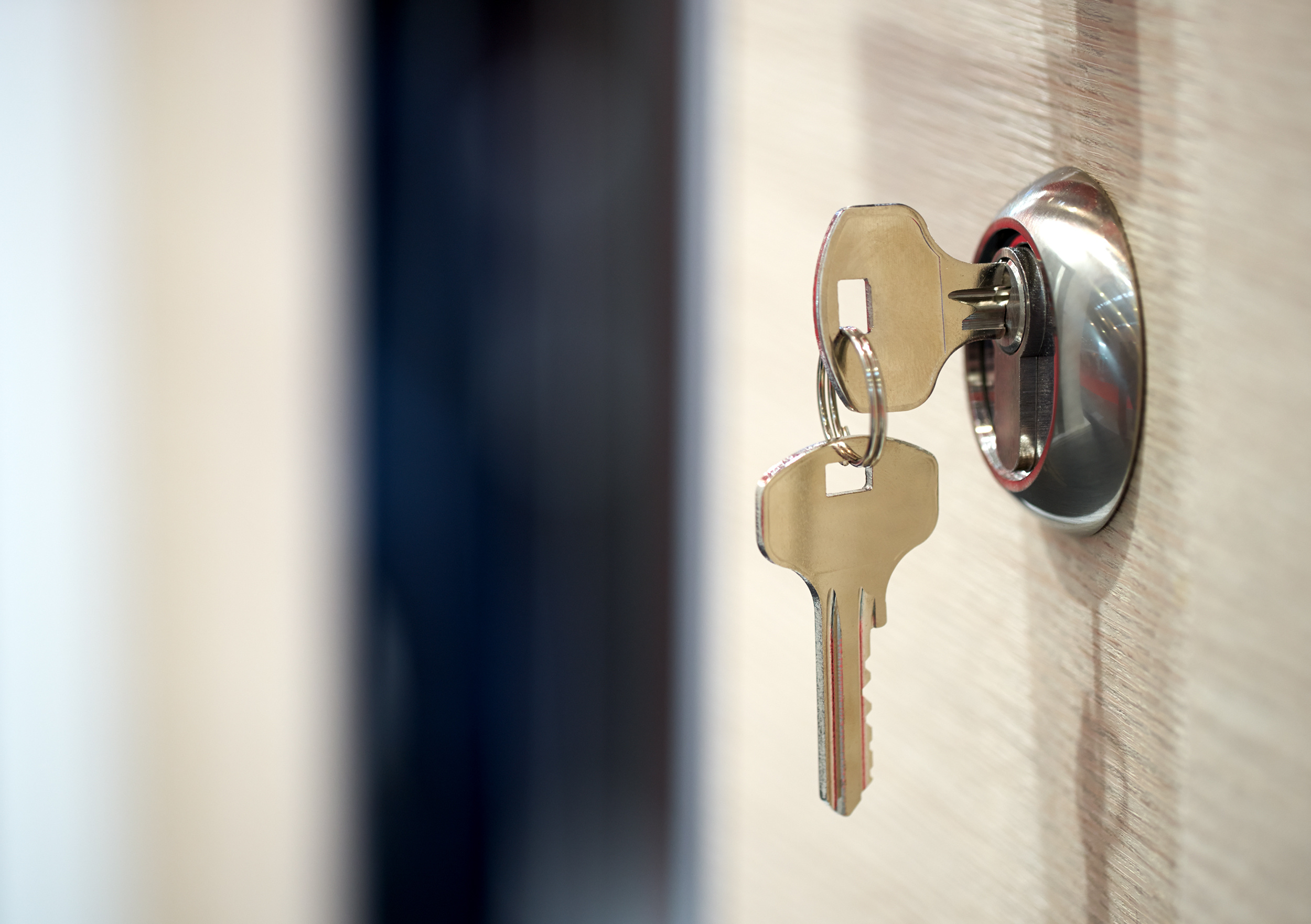 Keys in the door of a property for sale in championsgate florida
